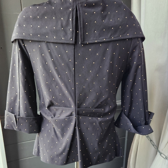 Joseph Ribkoff Black Ruched Front Jacket - Picture 8 of 10